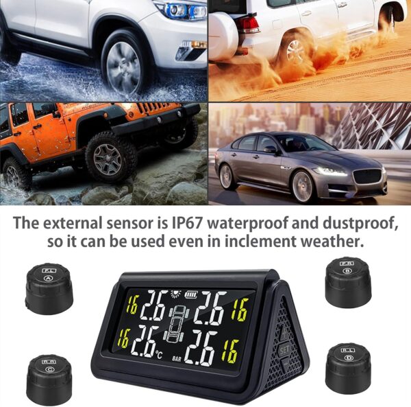 Skyshop® A280 External USB/Solar TPMS Car Tire Pressure Monitor - Image 6